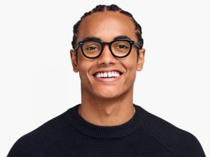 Jet Black Warby Parker Ainsley Men's Eyeglasses Australia | F2U-5707