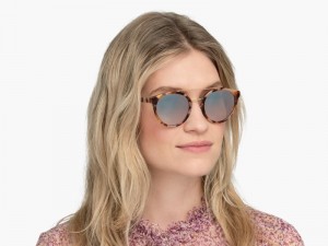 Jet Black with Rose Gold Warby Parker Laney Women's Sunglasses Australia | B7C-8778