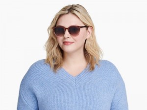 Mulberry Tortoise Fade Warby Parker Rosie Women's Sunglasses Australia | F0Z-7504