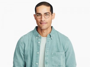 Oak Barrel with Polished Gold Warby Parker Murrow Men's Eyeglasses Australia | S4N-5509