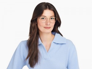 Polished Gold Warby Parker Hale Women's Eyeglasses Australia | Q0O-4896