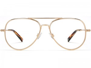 Polished Gold Warby Parker Raider Men's Eyeglasses Australia | G5U-7730