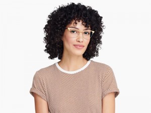 Polished Gold Warby Parker Sahana Women's Eyeglasses Australia | F5S-4295