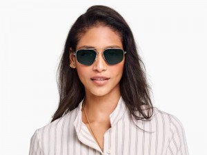 Polished Silver Warby Parker Julio Women's Sunglasses Australia | B0T-2615