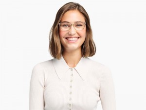 Smoky Quartz Crystal Warby Parker Clemens Women's Eyeglasses Australia | R5U-6473