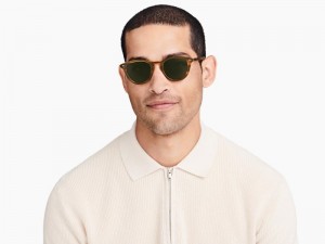 Striped Moss Warby Parker Bowlin Men's Sunglasses Australia | A5G-7242