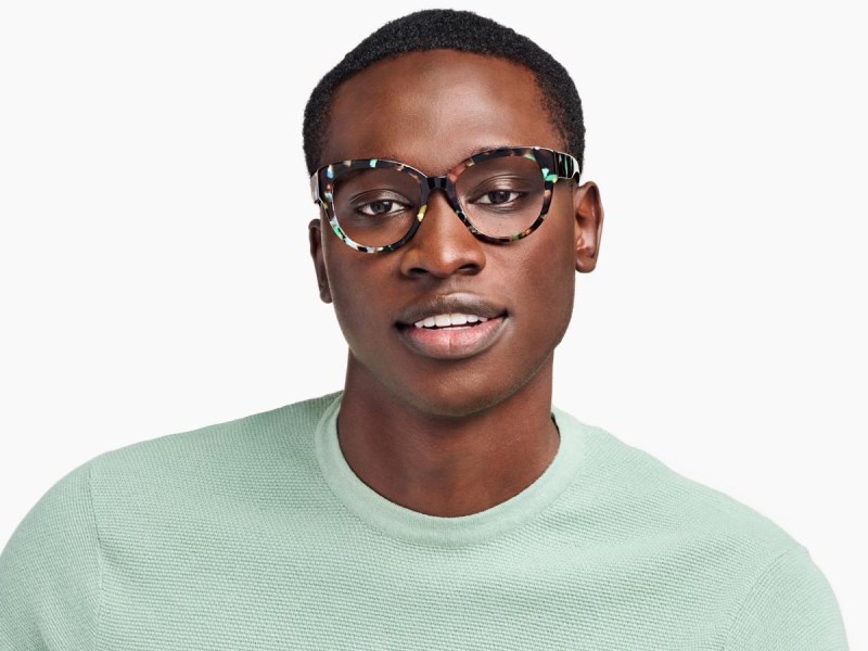 Aventurine Tortoise Warby Parker Deepa Men's Eyeglasses Australia | K0C-0850