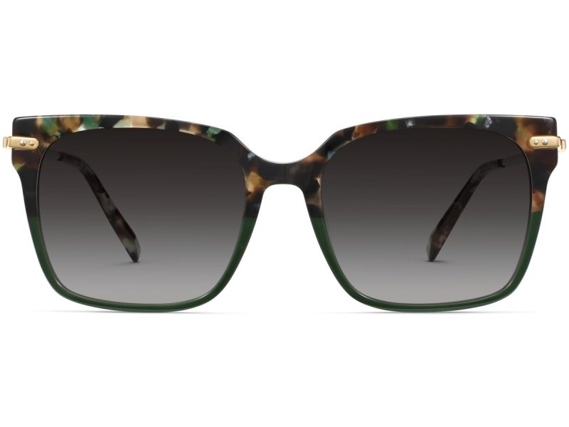 Aventurine Tortoise with Polished Gold Warby Parker Vela Women's Sunglasses Australia | X9C-1146