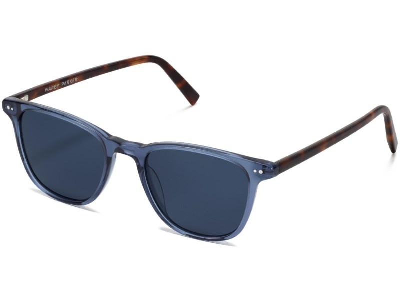 Azure Crystal with Oak Barrel Warby Parker Dawson Men's Sunglasses Australia | S9K-3552