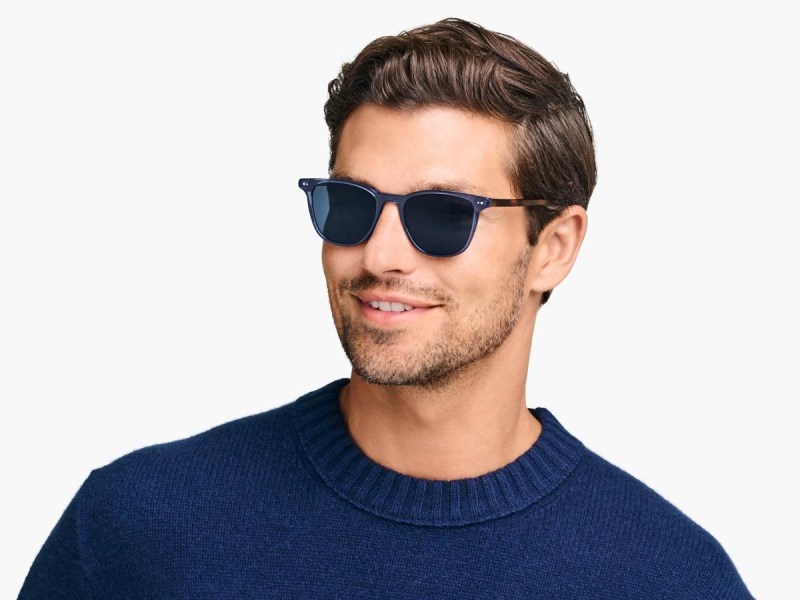 Azure Crystal with Oak Barrel Warby Parker Dawson Men\'s Sunglasses Australia | S9K-3552