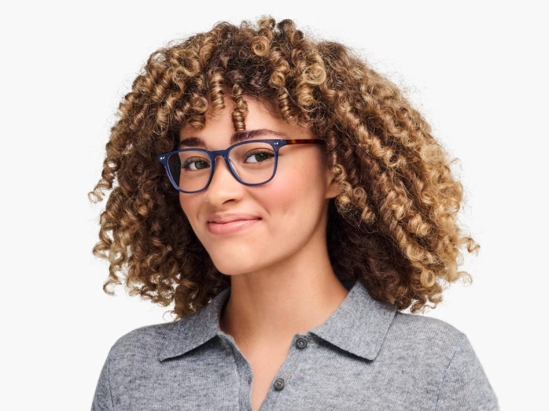 Azure Crystal with Oak Barrel Warby Parker Dawson Women's Eyeglasses Australia | Z9S-0249