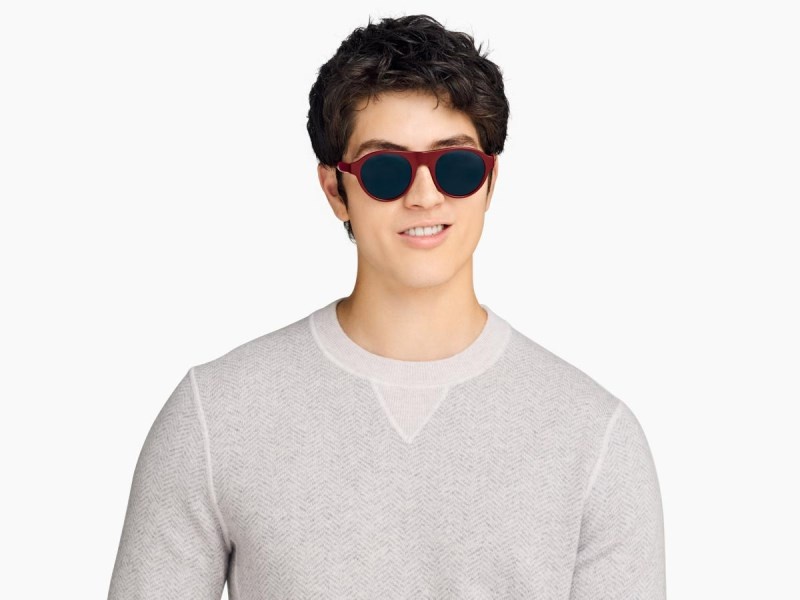 Brick Warby Parker Peter Parker II Men\'s Sunglasses Australia | E2U-2582