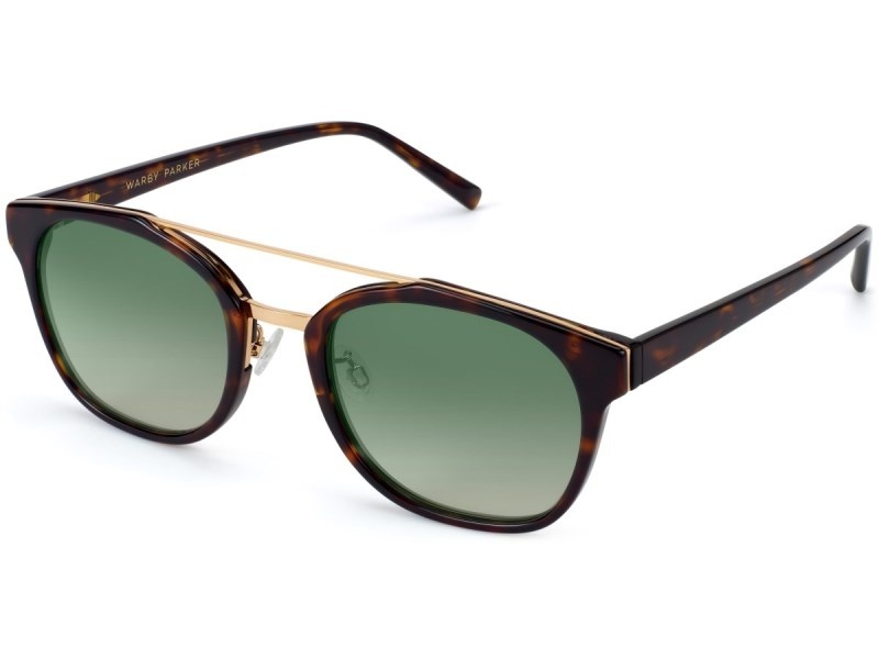 Cognac Tortoise with Polished Gold Warby Parker Fairfax Men's Sunglasses Australia | R7A-0049