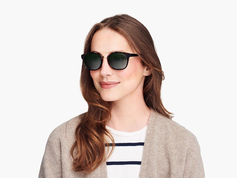 Cognac Tortoise with Polished Gold Warby Parker Fairfax Women's Sunglasses Australia | Z8H-8524