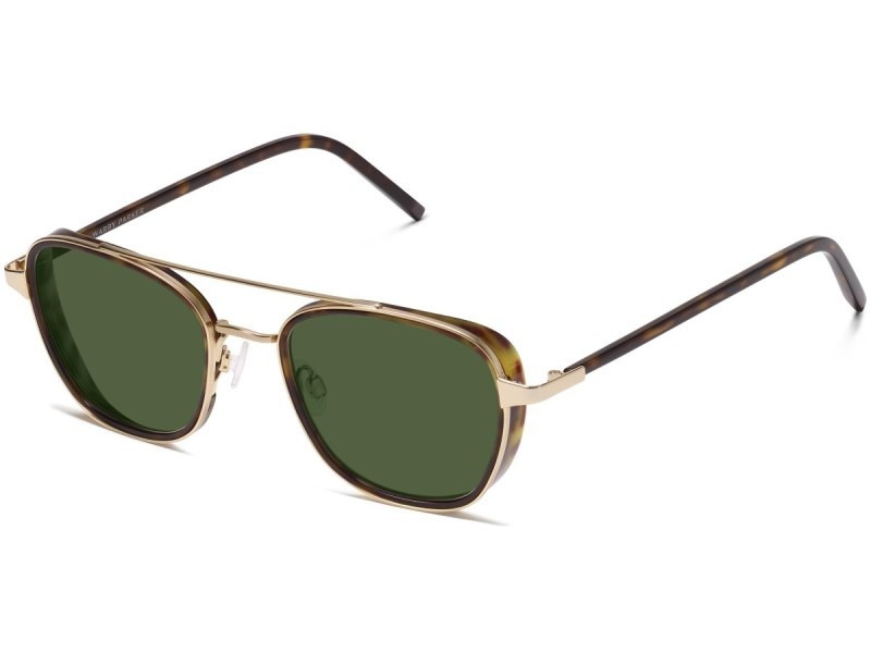 Cognac Tortoise with Polished Gold Warby Parker Earle Men's Sunglasses Australia | N5O-7193