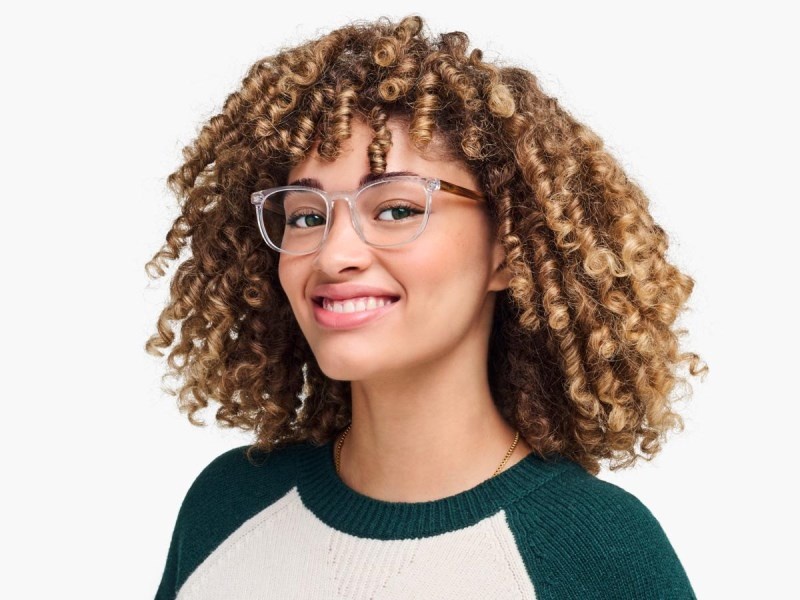 Crystal with English Oak Warby Parker Bodie Women's Eyeglasses Australia | J8L-3326