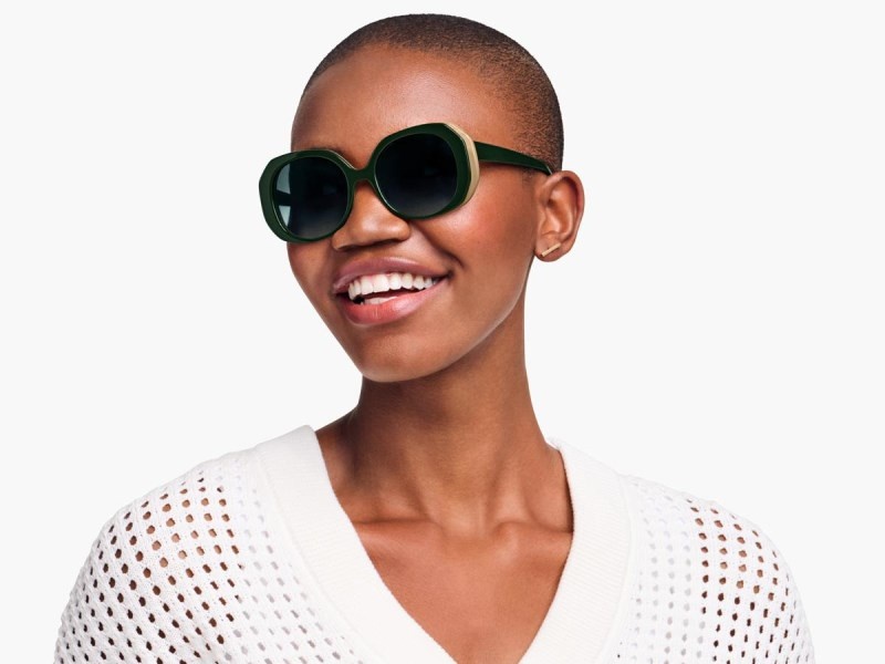 Forest Green with Sand Warby Parker Rosa Women\'s Sunglasses Australia | Q5D-7897