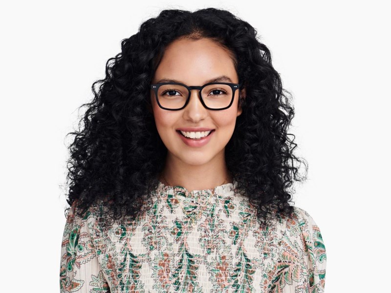 Jet Black Matte Warby Parker Santiago Women's Eyeglasses Australia | Z8Z-7747