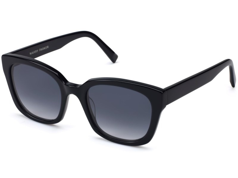 Jet Black Warby Parker Aubrey Men's Sunglasses Australia | C4D-1879