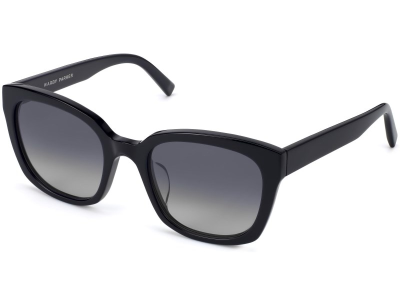 Jet Black Warby Parker Aubrey Men's Sunglasses Australia | C5Z-9231