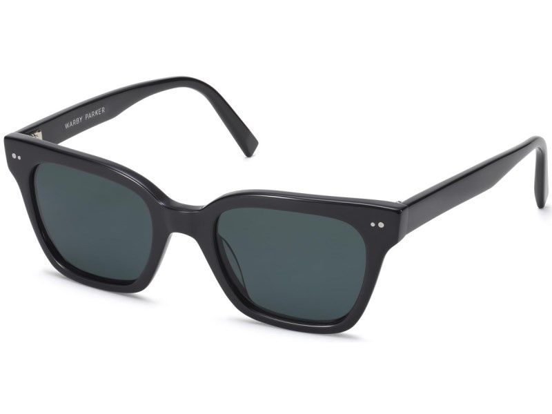 Jet Black Warby Parker Beale Men's Sunglasses Australia | E0L-5393