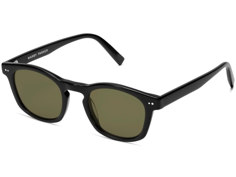 Jet Black Warby Parker Hannon Men's Sunglasses Australia | M1E-7226