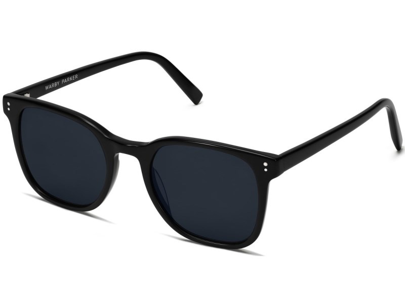 Jet Black Warby Parker Rosie Men's Sunglasses Australia | R3I-4678