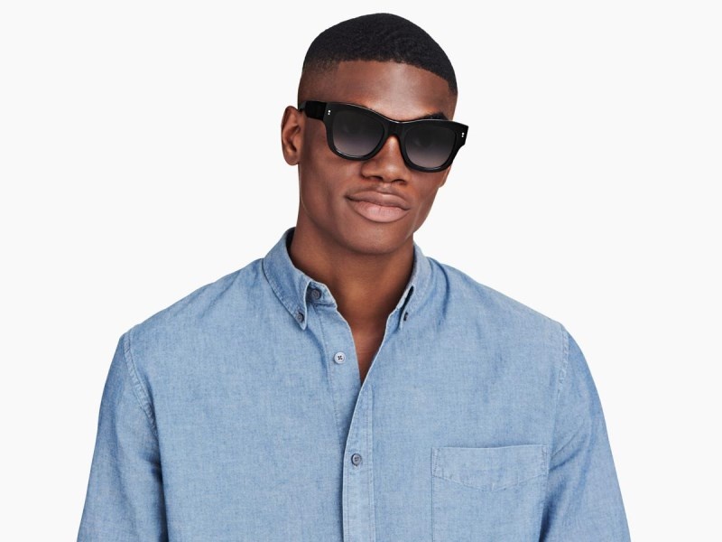 Jet Black Warby Parker Yamini Men's Sunglasses Australia | M4F-2663