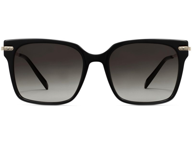 Jet Black with Polished Gold Warby Parker Vela Men's Sunglasses Australia | Q7H-1053