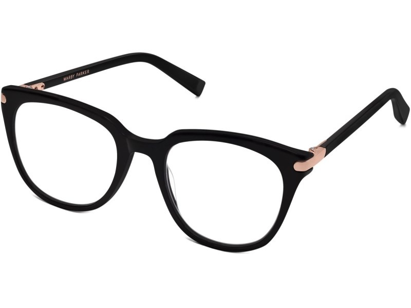 Jet Black with Rose Gold Warby Parker Maeve Men's Eyeglasses Australia | U5F-7531