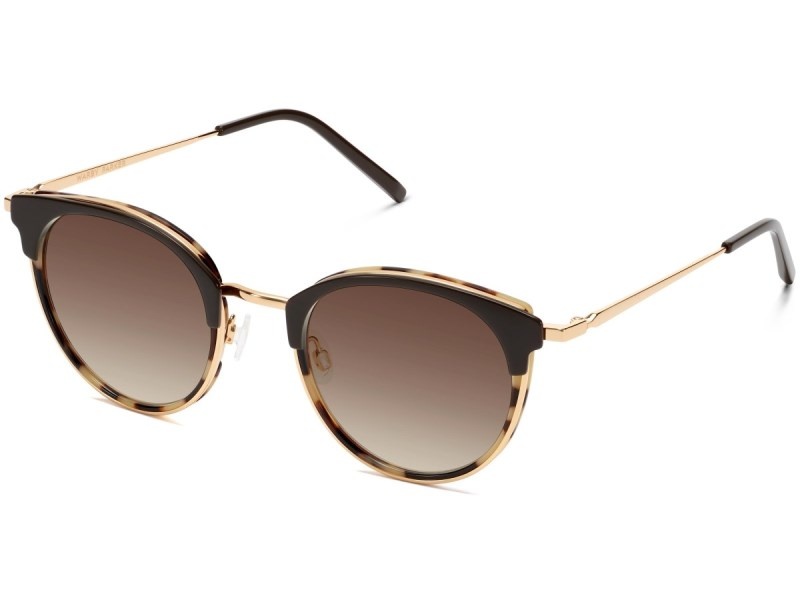 Layered Marzipan Tortoise with Polished Gold Warby Parker Angelise Men's Sunglasses Australia | G9F-7125