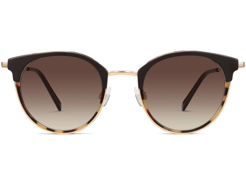 Layered Marzipan Tortoise with Polished Gold Warby Parker Angelise Men's Sunglasses Australia | G9F-7125