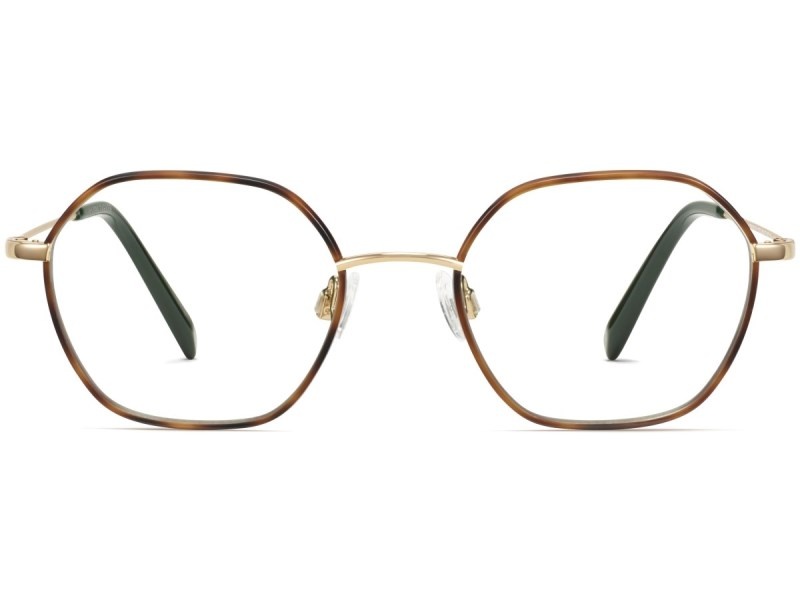 Oak Barrel with Polished Gold Warby Parker Murrow Men's Eyeglasses Australia | S4N-5509