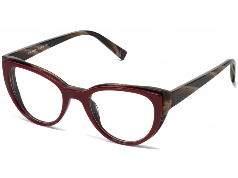 Oxblood with Striped Elm Warby Parker Camila Men's Eyeglasses Australia | T5L-1083