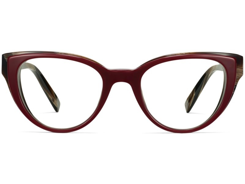 Oxblood with Striped Elm Warby Parker Camila Men's Eyeglasses Australia | T5L-1083