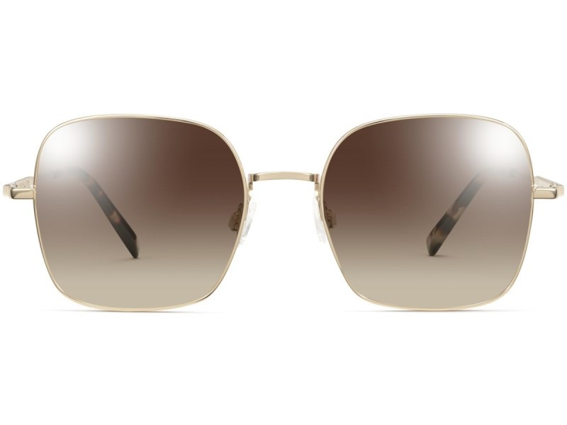 Polished Gold Warby Parker Aniyah Men's Sunglasses Australia | V6X-4945