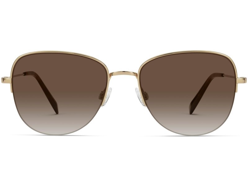 Polished Gold Warby Parker Carlotta Men's Sunglasses Australia | C7A-2053