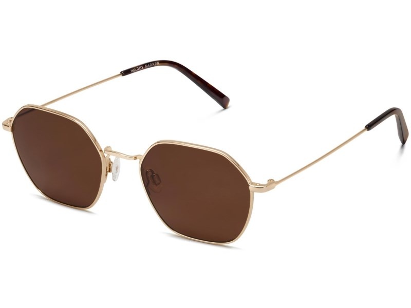 Polished Gold Warby Parker Keiko Women's Sunglasses Australia | Y8I-5415