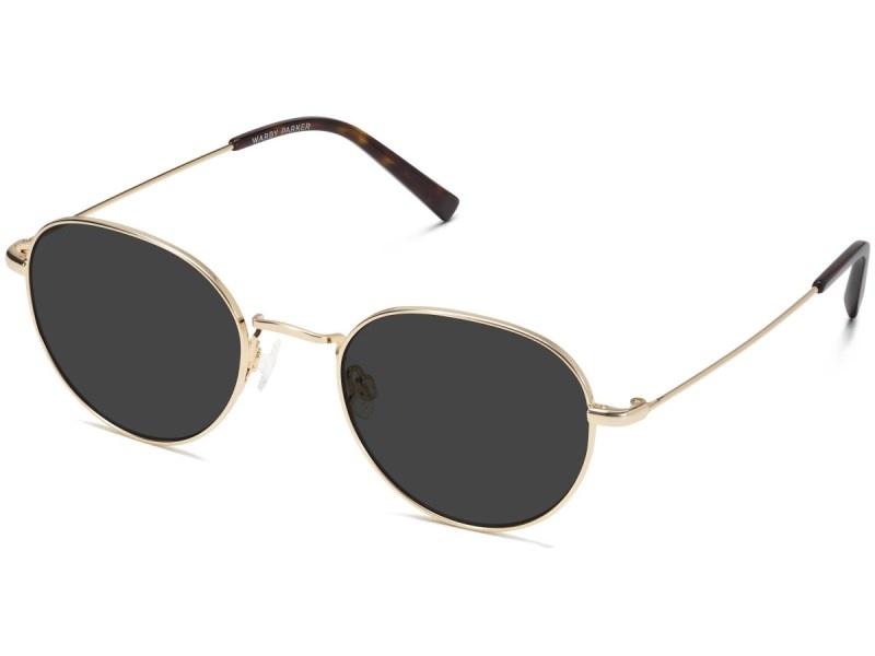 Polished Gold Warby Parker Rafael Men's Sunglasses Australia | E8L-7120