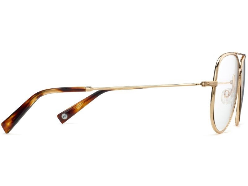 Polished Gold Warby Parker Raider Men's Eyeglasses Australia | G5U-7730