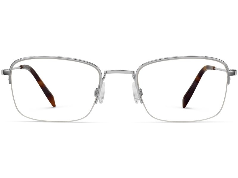 Polished Silver Warby Parker Armando Men's Eyeglasses Australia | Z7I-3247