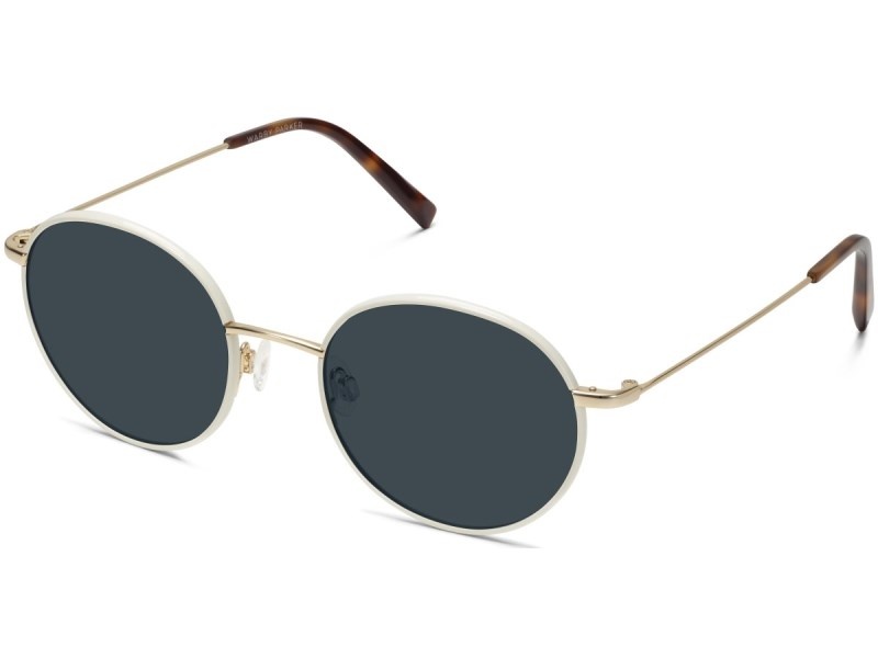 White Jade with Polished Gold Warby Parker Duncan Men's Sunglasses Australia | A7V-3687