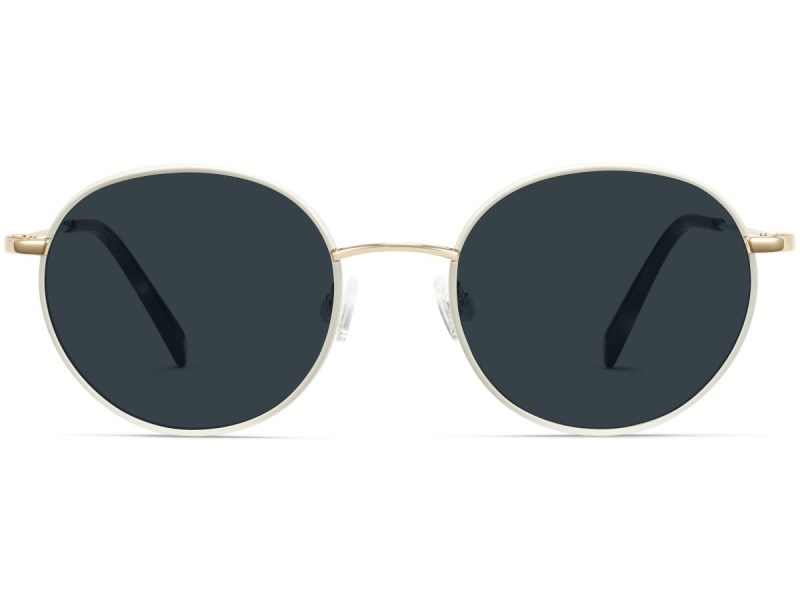 White Jade with Polished Gold Warby Parker Duncan Men's Sunglasses Australia | A7V-3687